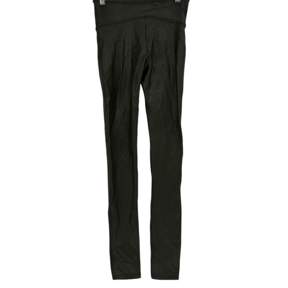 Spanx Faux Leather Leggings Olive Green Casual Comfort Night Out Size Small - Picture 4 of 8
